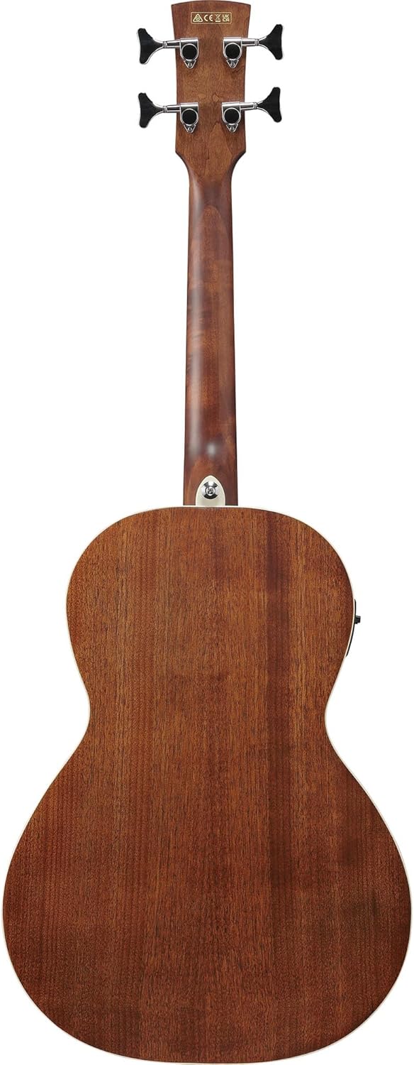 Ibanez PNB14E Acoustic-Electric Bass Guitar - Open Pore Natural Bundle with Gig Bag, Tuner, Strap, Instrument Cable, Austin Bazaar Instructional DVD, and Polishing Cloth