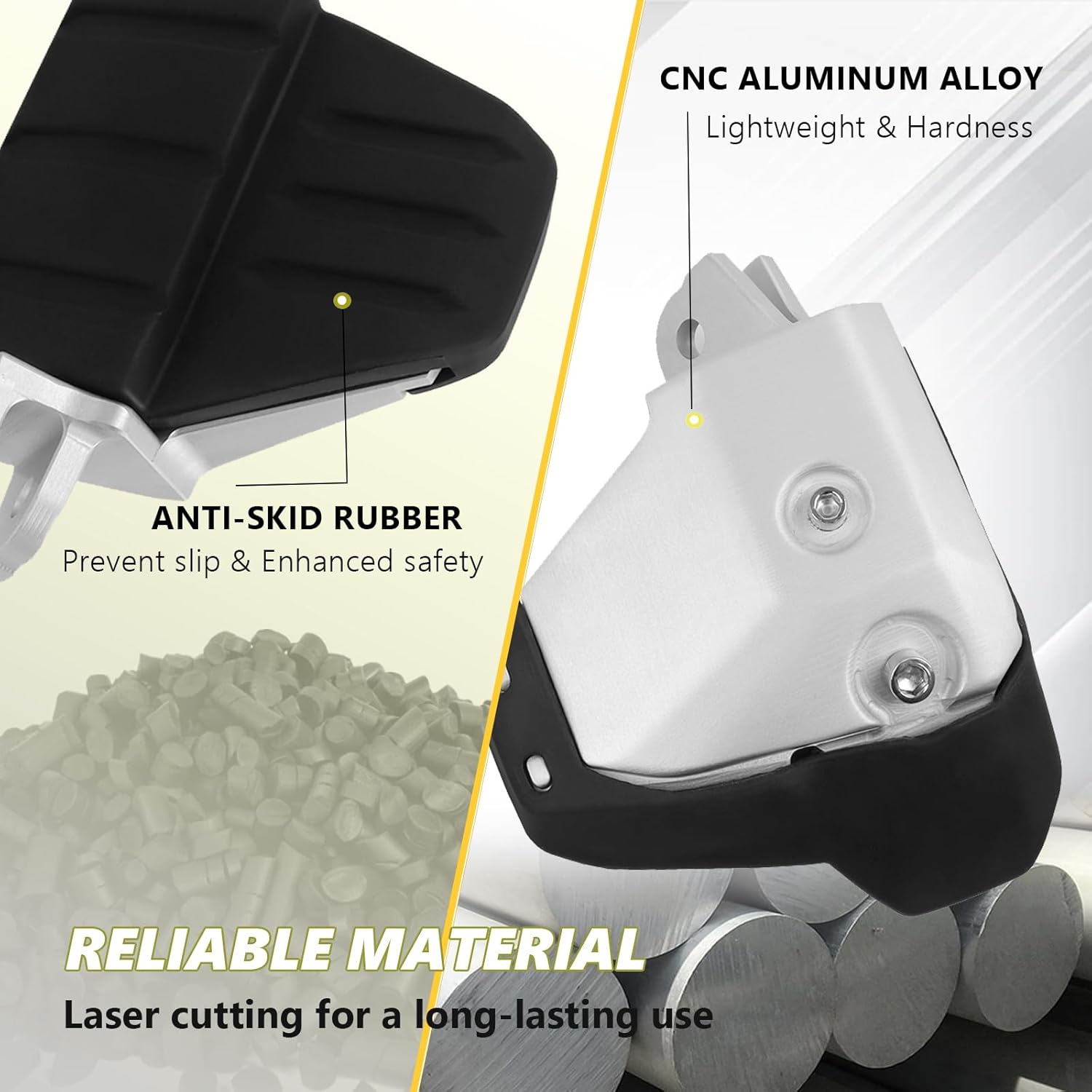 Front Footpeg Footboard for Goldwing Gl 1800, Rider Wide Footrest Highway Foot Peg Pedal Replacement for Honda GoldWing GL1800 Tour DCT 2018-2024 Motorcycle Accessories