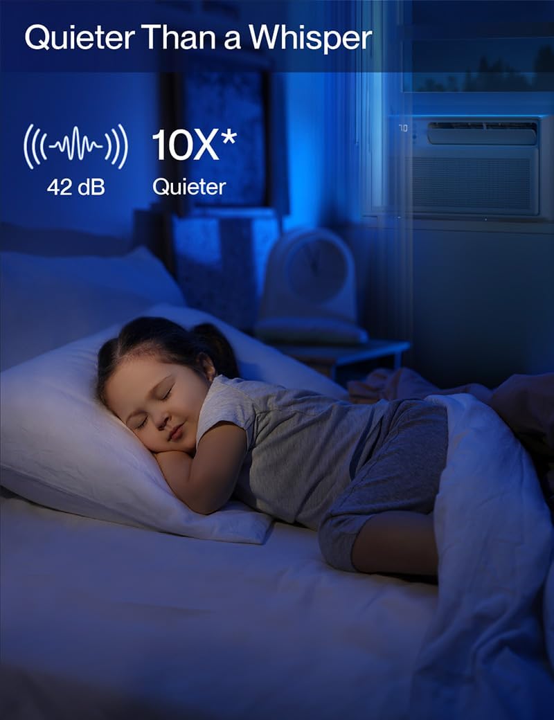 VICINITYSENSOR 8000 BTU Smart Window Air Conditioner, App-Controlled Cooling for Rooms up to 350 Sq.Ft, Quiet Operation, Energy-Efficient