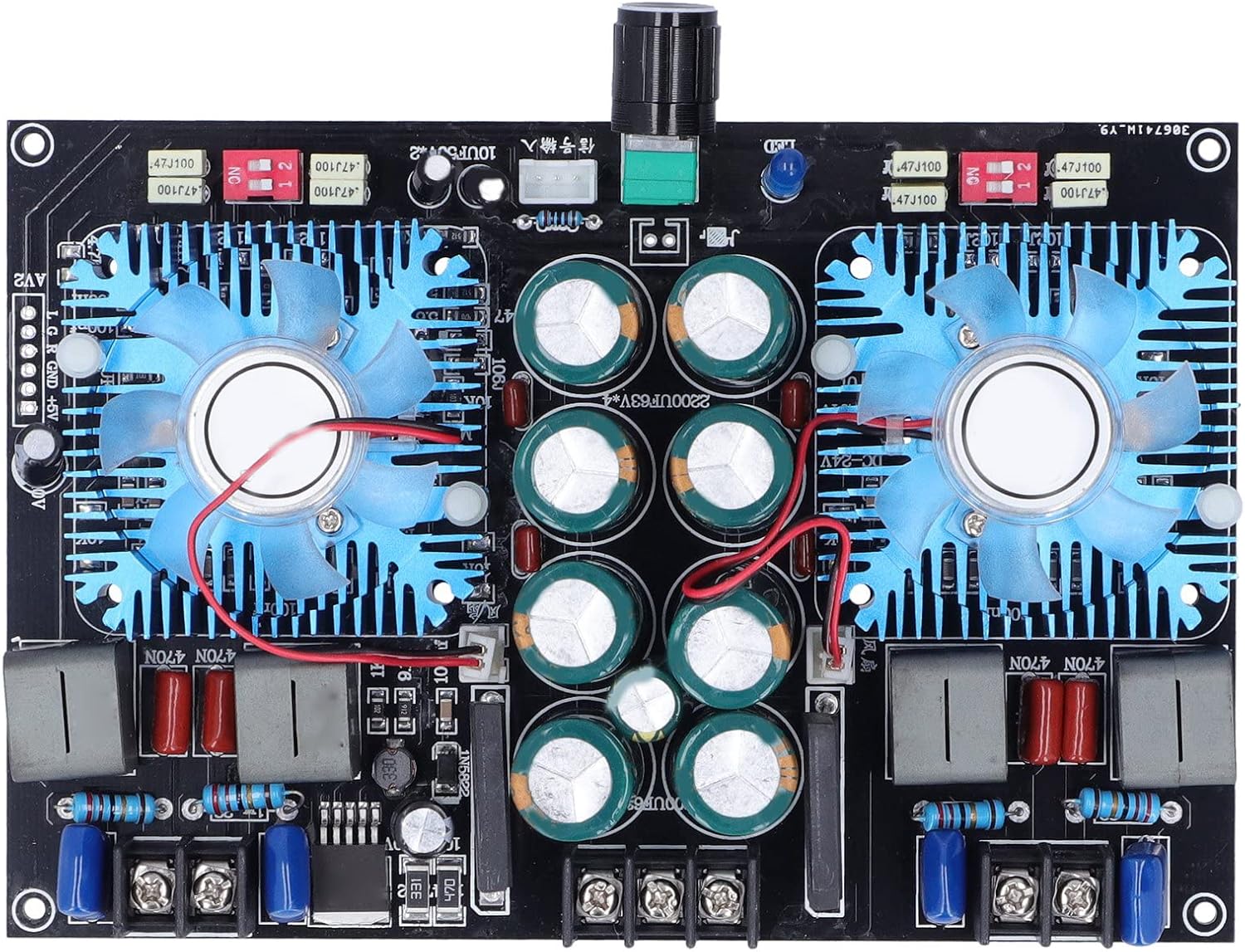 2 Channel Digital Power Amplifier Board, Audio Amplification Module, Cooling Fan TDA8954TH - Efficient Heat Dissipation, Powerful Clear Sound, Ideal for Home Theater and Small