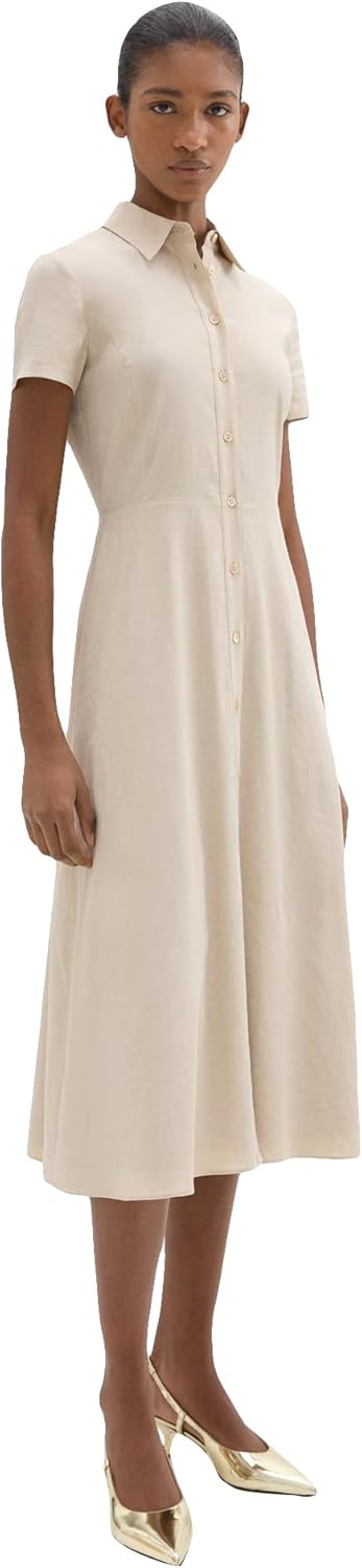 Theory Women's Ss Bd Midi Dr B, Straw