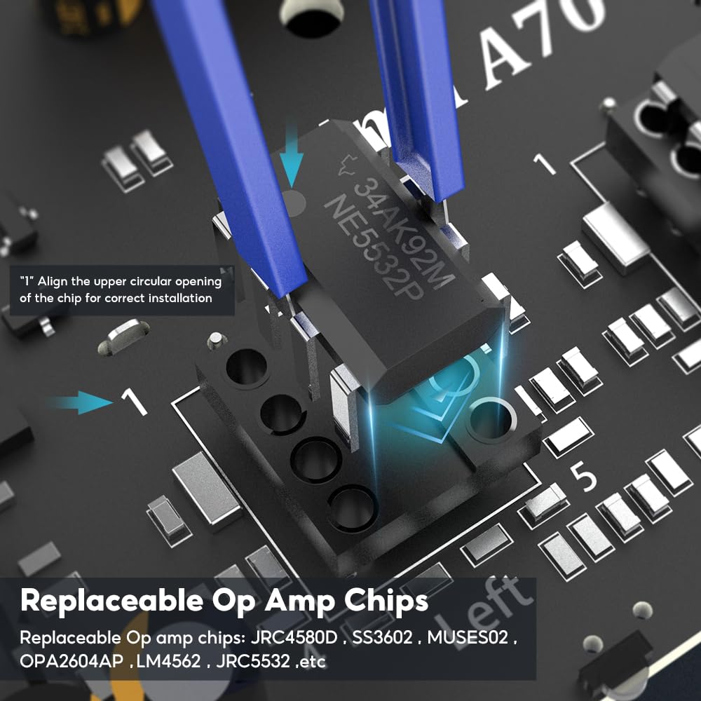 AIYIMA A70 Balanced Stereo Amplifier with PFFB,TPA3255 2 Channel Class D Amp for Desktop Home Theater Bookshelf Speaker,with XLR&RCA Inputs&Trigger Input (A70 + DC48V 5A Power Adapter)