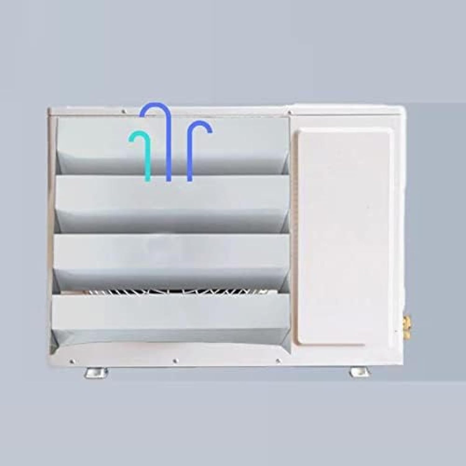 Outdoor Air Conditioner Cover Waterproof AntiDirect Blow Deflector Galvanized Steel Heat Pump Unit Cover for Condensing Unit Dustproof and Wind Baffle Protection