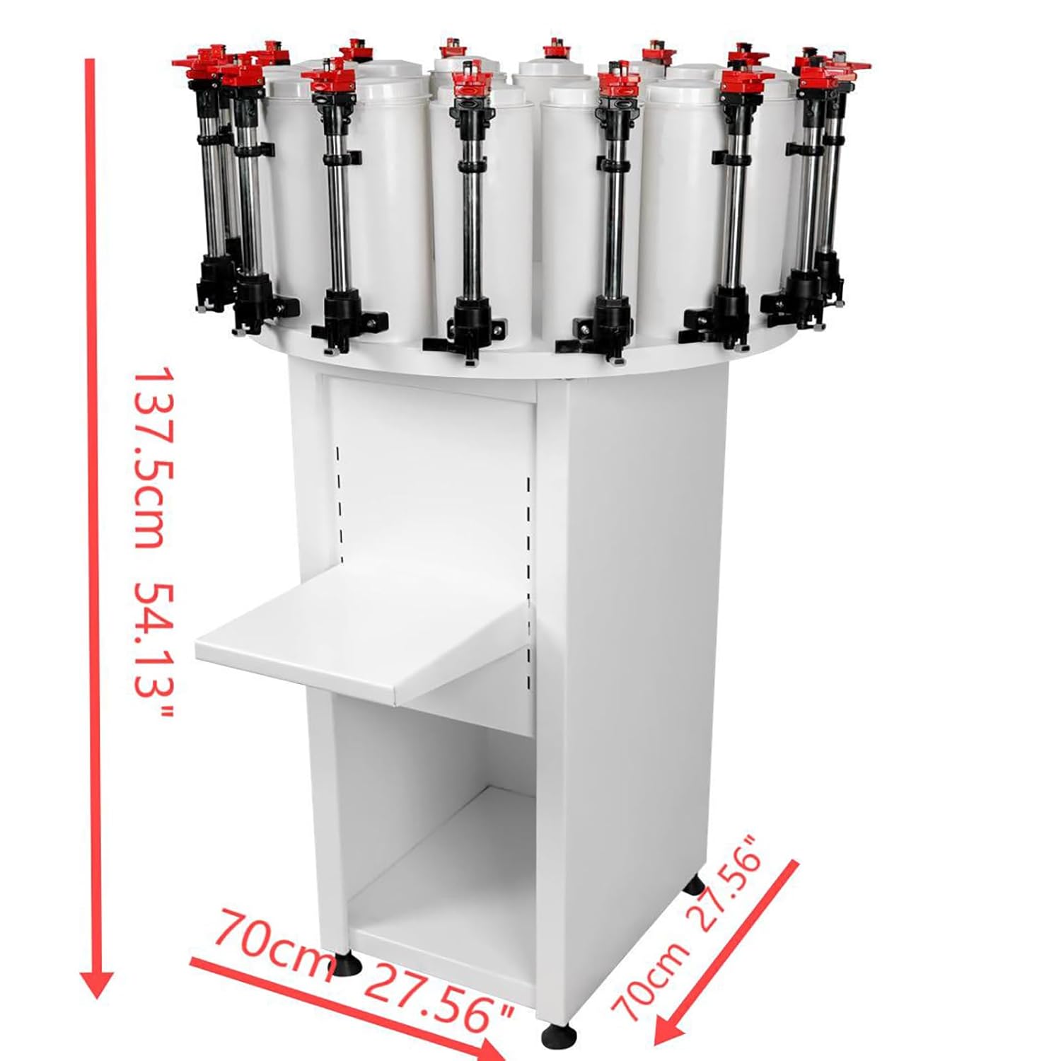 Paint Colorant Dispenser 14 Canister Base Paint Tinting Machine 2.3L Drum Capacity Manual Multi-Toning Colorant Matching Machine for Water and Oily Colorant Mixer 110V 40W
