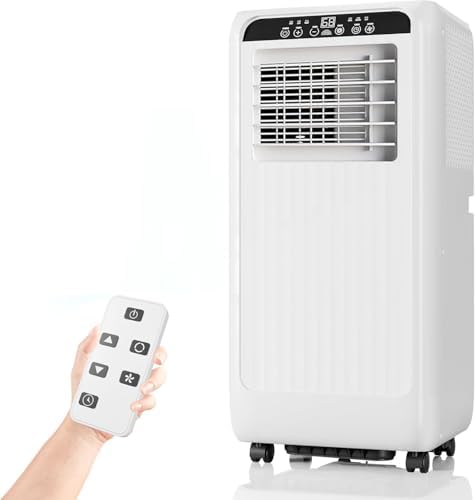 Portable Air Conditioners, 8000 BTU Portable AC Cools up to 350 Sq. Ft., LED Touch Panel, Built-in Dehumidifier, Fan, 3 in 1 Compact Indoor Quite AC Unit for Home Office Dorm RV