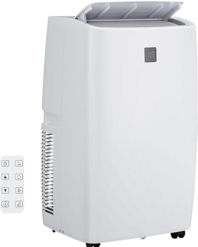 14,000 BTU Portable Air Conditioner Cools Up to 750 Sq.Ft, 3-IN-1 Functional Portable AC Unit, Quiet Air Conditioning, Sleep Mode, 24H Timer and Remote Control, Standing AC Unit for Large Room