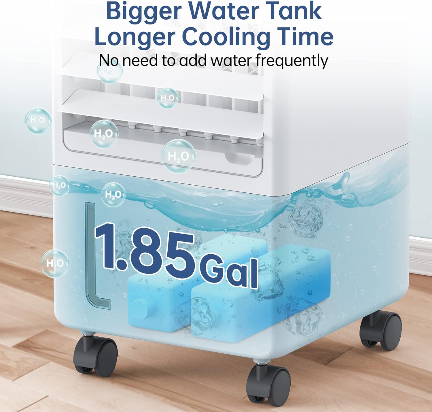 Evaporative Air Cooler - AOLOS 3-IN-1 Portable Air Cooler & Air Conditioner Fan w/Remote, 3 Speeds, 1.85-Gal Water Tank, 7H Timer & 40°Oscillation, Ultra Quiet Evaporative Cooler for Room Home Office