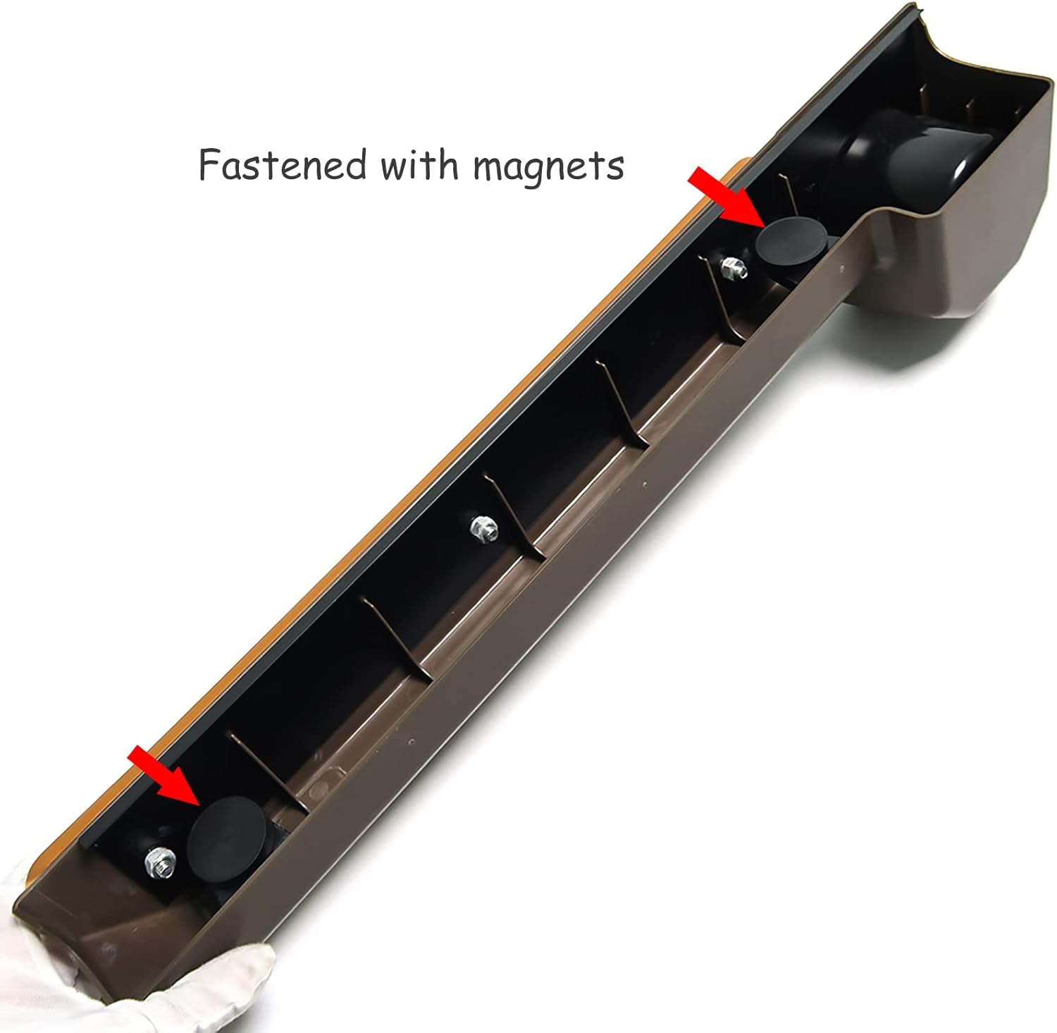 Door Armrest Cup Holder for Toyota Land Cruiser 70 Series Accessories LC76 LC79 LC70 LC71 Central Console Drink Storage Car Seat Organizer (Brown)