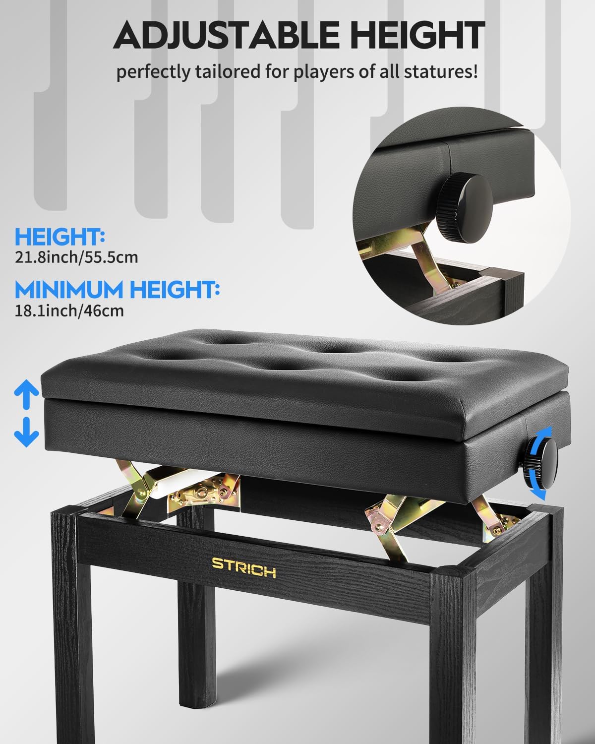 STRICH 88 Key Digital Piano & Piano Bench