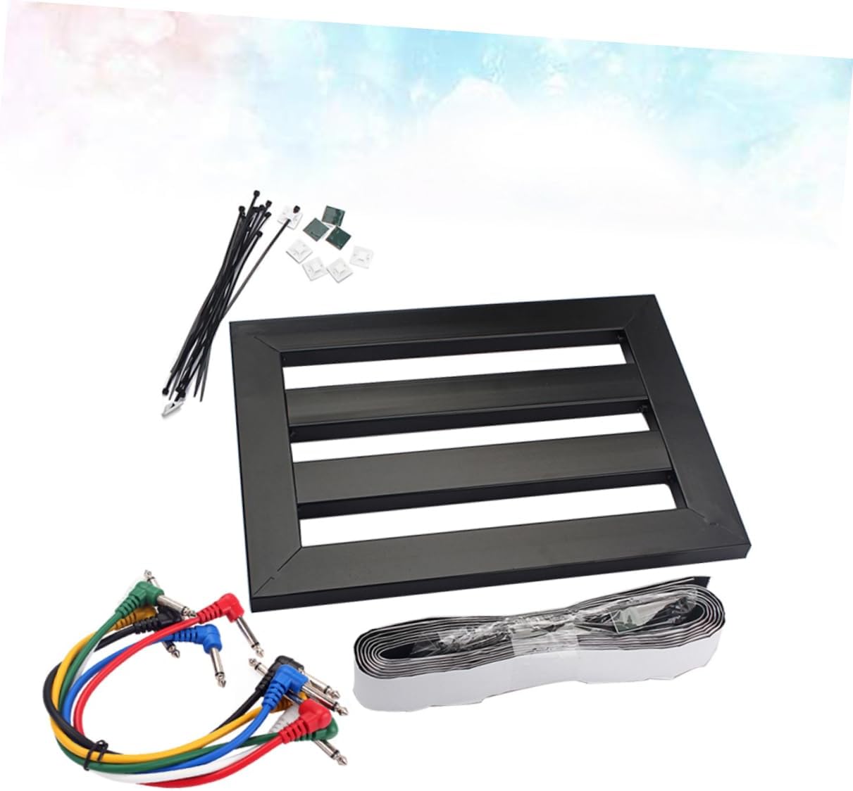 Small Guitar Effect Bracket Set Pasting Board for Effects Pedal Durable Compact Design Compatible Classic Moskyc Pedals Black Color