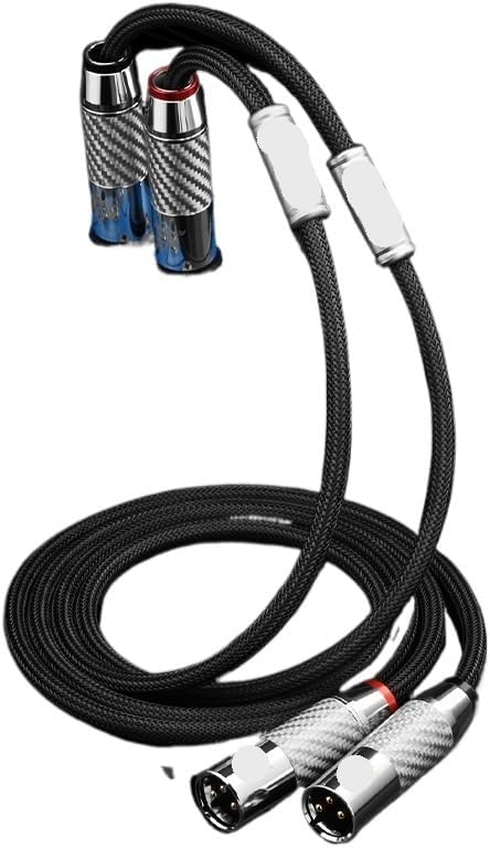 Balanced XLR Cable Hi-end OCC Core HiFi Audio Cable for Microphone Sound Gold Plated Plug Amplifiers 2XLR Cord(One Piece XLR Cable,1.5m)