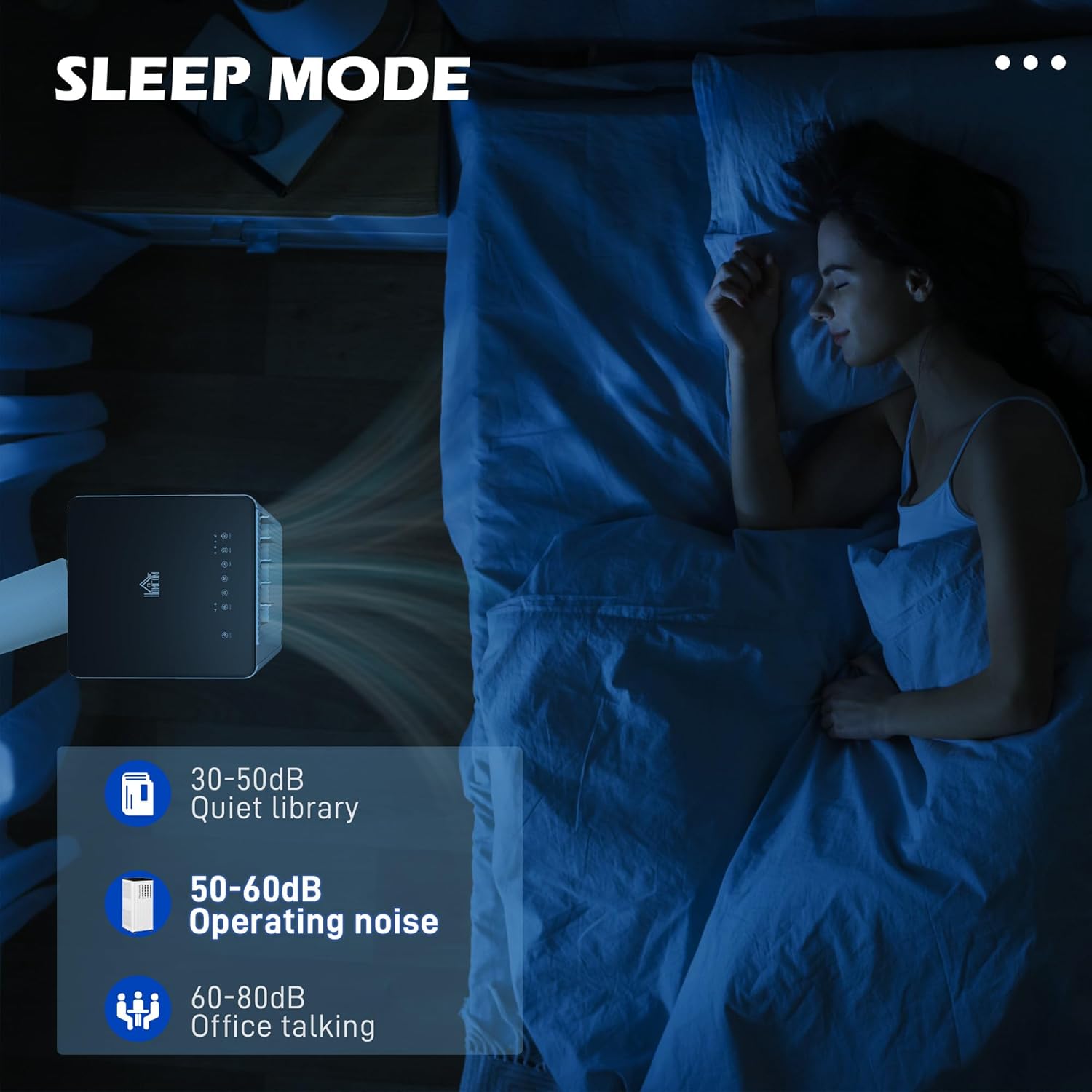 HOMCOM 10000 BTU Smart WiFi Enabled Portable Air Conditioner for Rooms Up to 237 Sq. Ft., 3-in-1 Moible AC Unit with Dehumidifier, Fan, Sleep, App & Remote, 24H Timer, Window Installation Kit, White