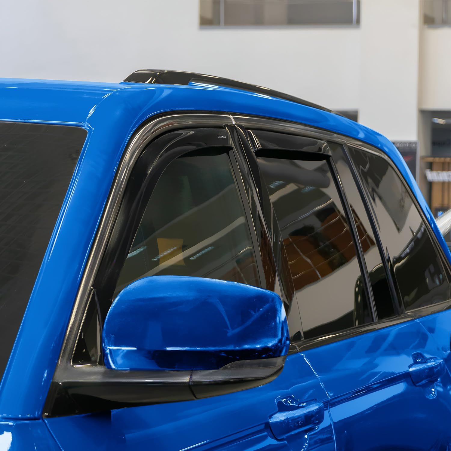 Goodyear Shatterproof in-Channel Window Deflectors for Jeep Grand Cherokee 2022-2026, Rain Guards, Window Visors for Cars, Vent Deflector, Car Accessories, 4 pcs - GY007990