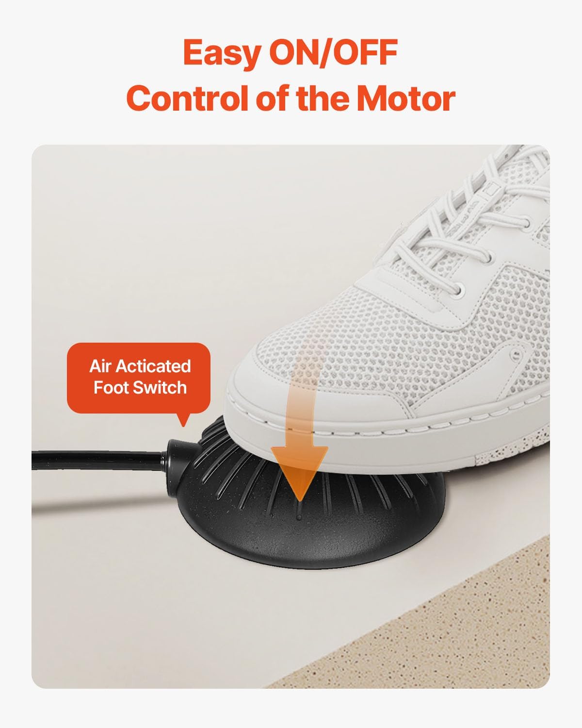 VEVOR Drain Cleaning Machine 50 FT x 1/2 Inch, Sewer Auger Auto Feed with 4 Cutter & Air-activated Foot Switch for 2