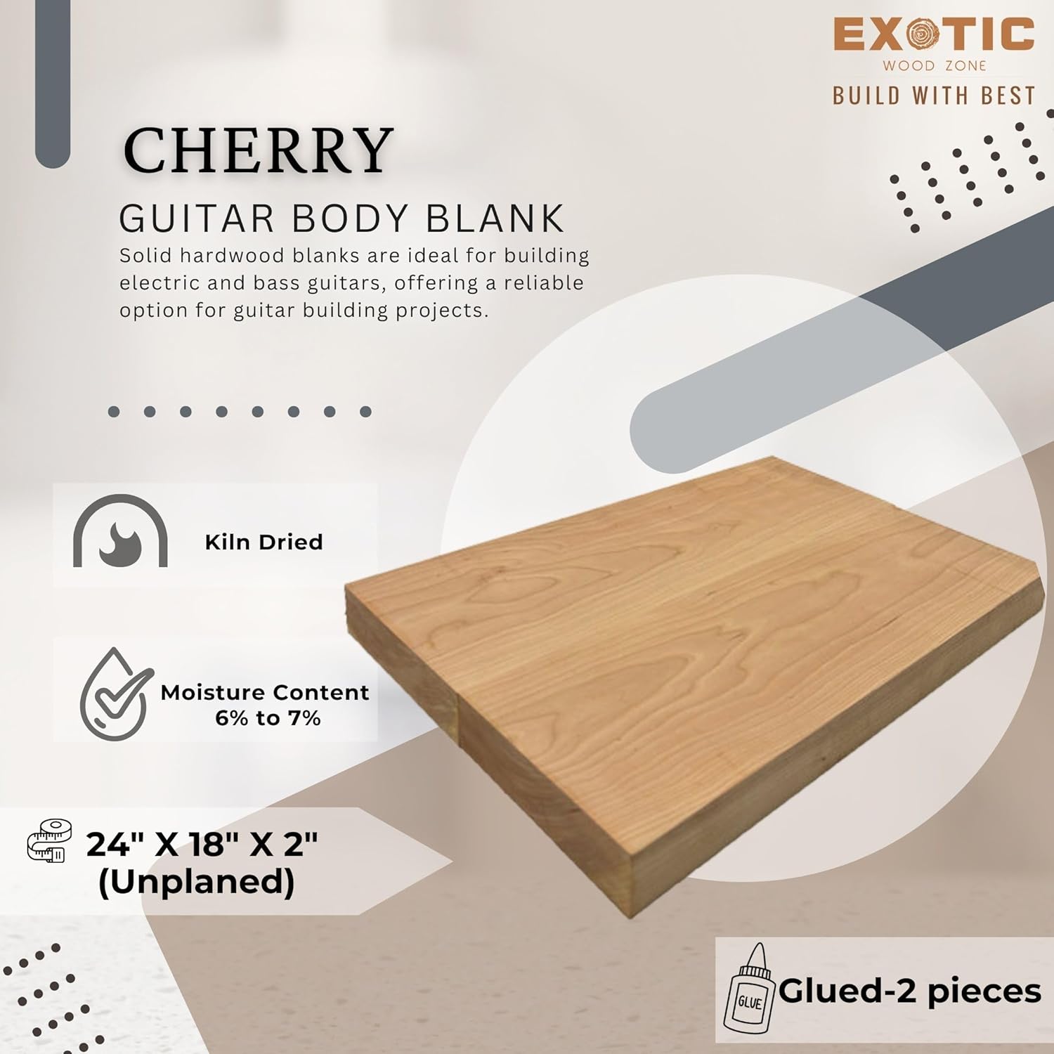 2 Pieces American Black Cherry 24