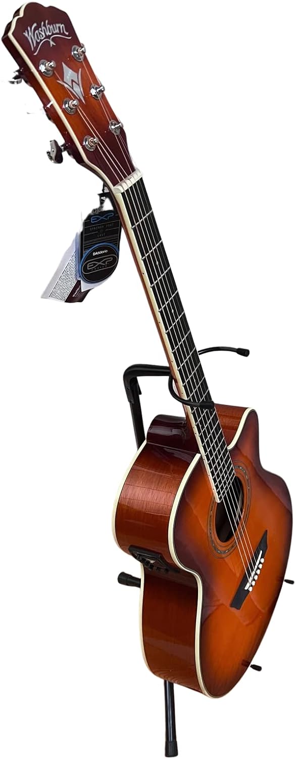 Washburn Festival EA15 Mini Jumbo Cutaway, Acoustic Electric Guitar, Ice Tea Burst