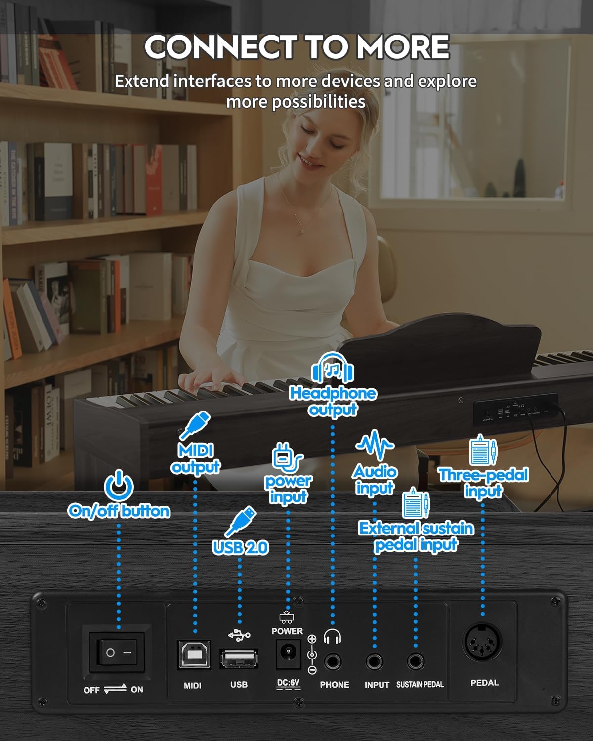 STRICH 88 Key Digital Piano & Piano Bench