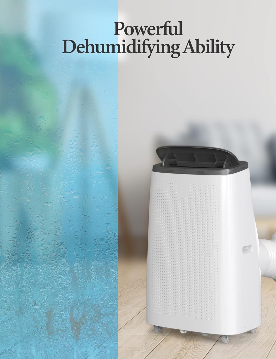 Versatile 14,000 BTU Portable Air Conditioner with Remote Control, 4-IN-1 Remote Control Vertical AC Cools Up to 750 Sq. Ft, Silent AC Unit with Fan/Dehumidifier/Timer, Bedroom/Office, Dark Grey