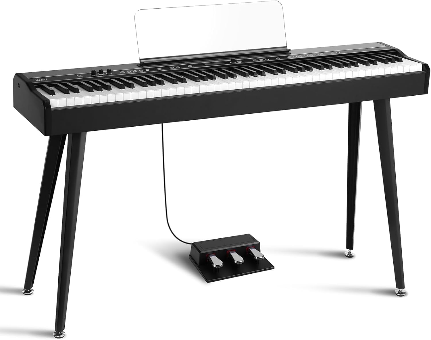 88-Key Digital Piano with Hammer Action, USB/MIDI Connectivity Professional Full Weighted Keyboard Electric Piano for Beginners, Dual Stereo, 3-Pedal