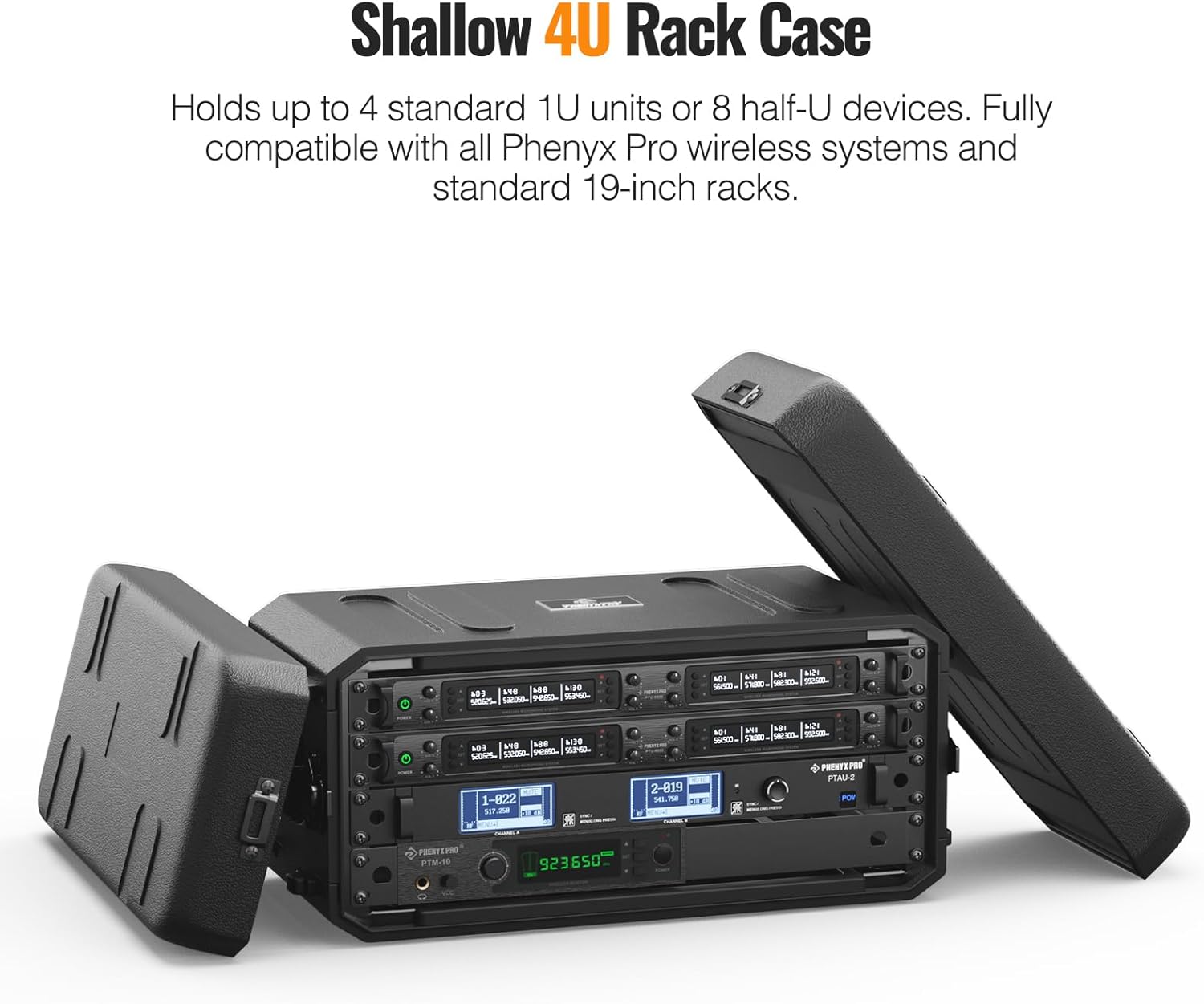Phenyx Pro 4U Shallow Rack Case, 19