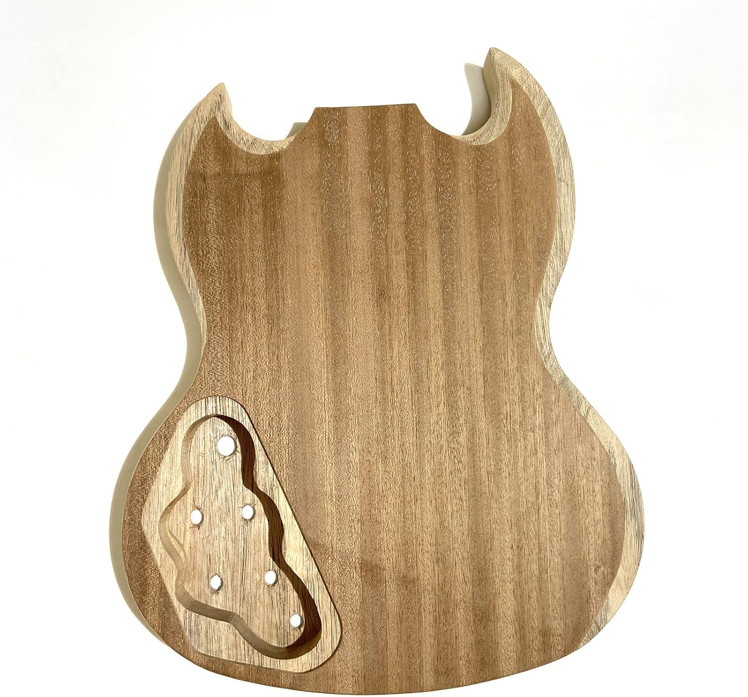 Electric Guitar Kit 2 Dual-Coil Pickups Unfinished DIY Wood Bodysemi-Finished Unassembled Kits Unfinished Guitar Set