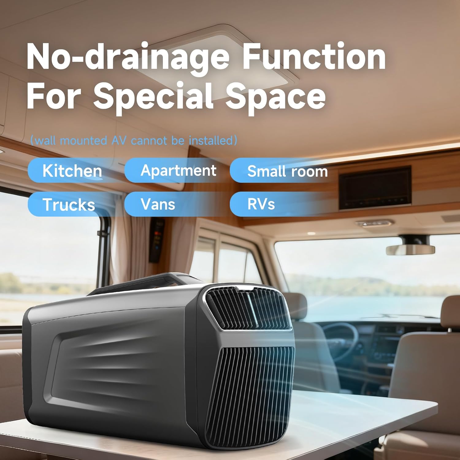 5400 BTU Portable Tent Air Conditioner For Camping,No Drill Installation, Cooling and Dehumidifier for Small Room, RV, Outdoor Picnic, Car Parking Cooling, Pet,Handheld Mobile AC Unit