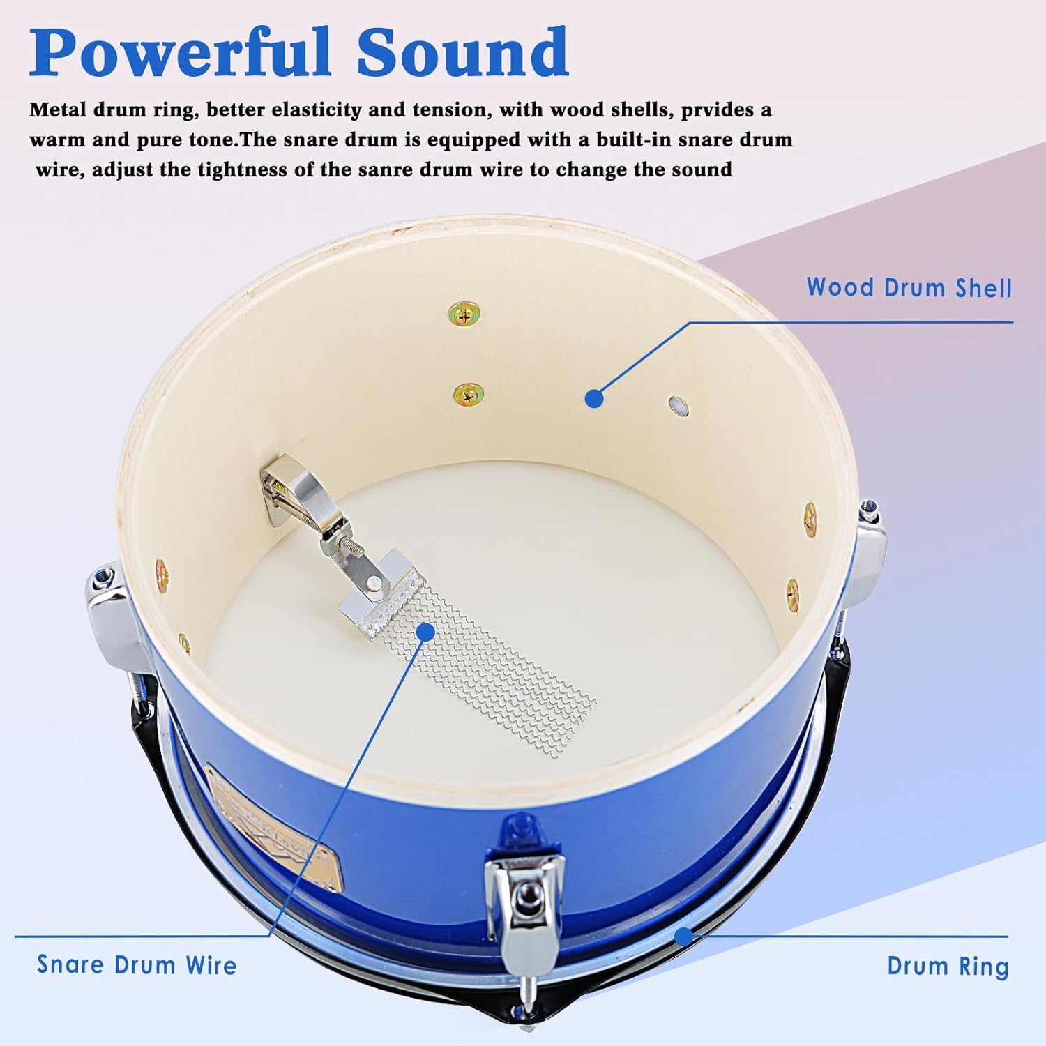 EASTROCK Drum Set, 5 Piece 16