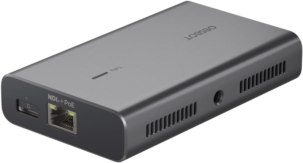 OBSBOT UVC to NDI Adapter, USB-C to NDI Convert, PoE,Micro SD Card Supported, Video Converts Compatible Series Webcam and Other UVC Webcam for Streaming Accessories, Content Creator Kit.