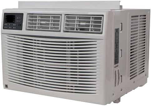 RCA 10,000 BTU Window Mounted Air Conditioner & Dehumidifier, 115V, Air Conditioner for Rooms up to 400 Sq. Ft. with Remote Control, White