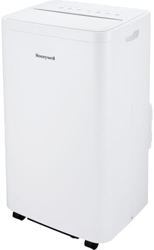 Honeywell 14,500 BTU Portable Air Conditioner for Rooms up to 700 Sq Ft, with Dual Hose & 101 Pint Dehumidifier, Includes Remote Control and Window Kit, HW4CEDAWW0, White (10,000 BTU SACC)