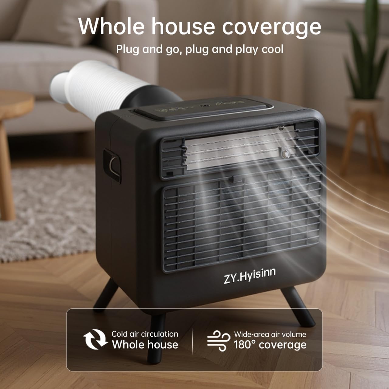 Portable Air Conditioner, 3300BTU Compact Air Cooler,Tent Air Conditioner for Van Life, Camping Tent, Outdoor, Office