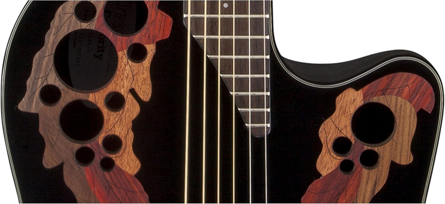 Ovation CE44-5 Acoustic-Electric Guitar, Black