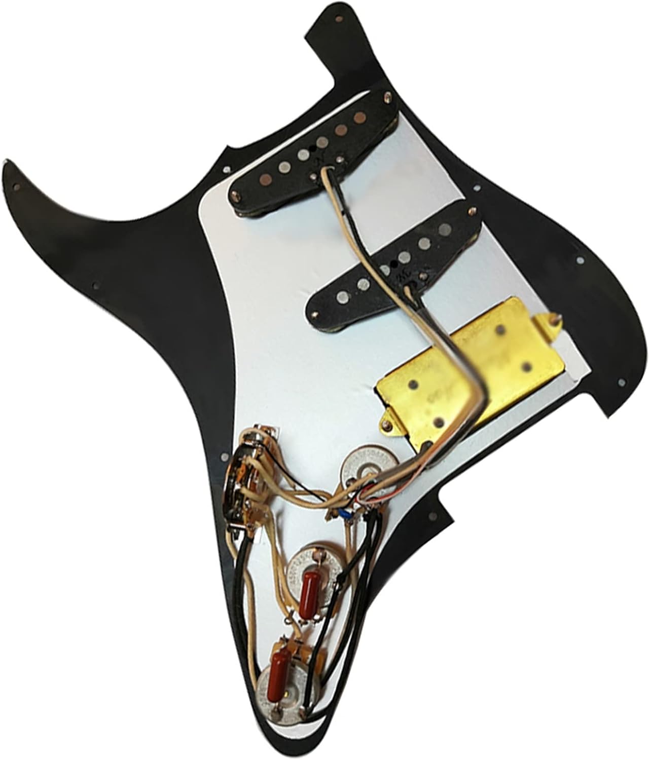 TSTS Professional Loaded Pre-Wired Pickguard with SSH Pickup Harness Kit Assembly Fits Electric Guitars Prewired Pickup Pickguard