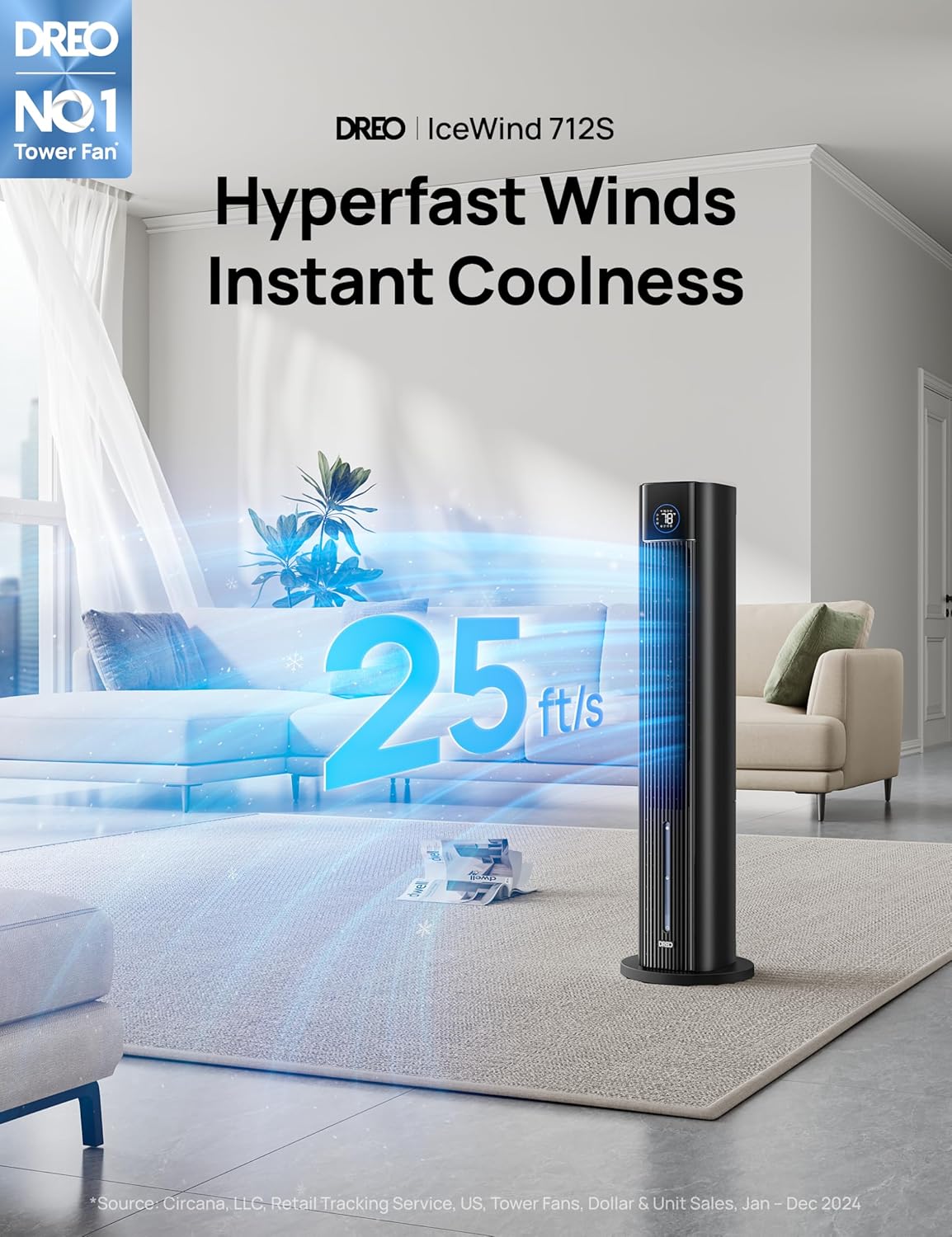 Dreo Evaporative Air Swamp Cooler, 43