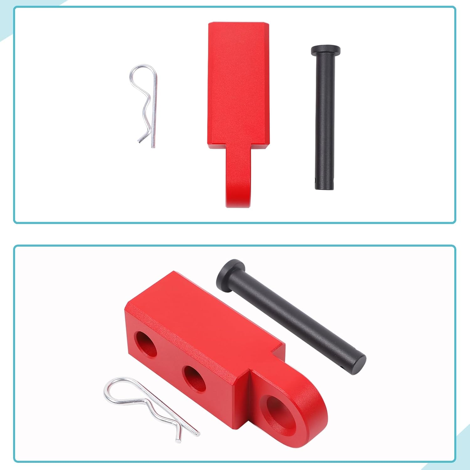 Aunginsy Tow Hitch Receiver Hook with Tightener Compatible with Toyota Tacoma 2024 2025 2026 Accessories, Car Shackle Mount Trailer Hitch Lock Pin Heavy Duty Solid Recovery Towing Kit for Trucks