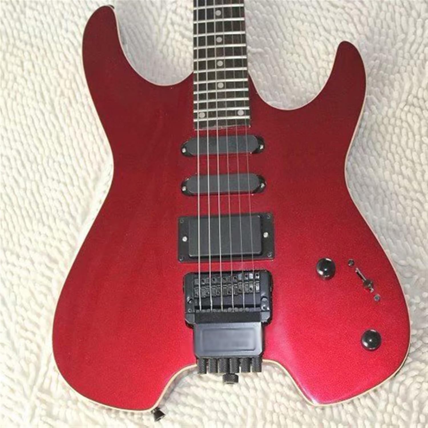 39 Inches Red Headless Electric Guitar with Rosewood Fretboard 24 Frets Professional Headless Guitar