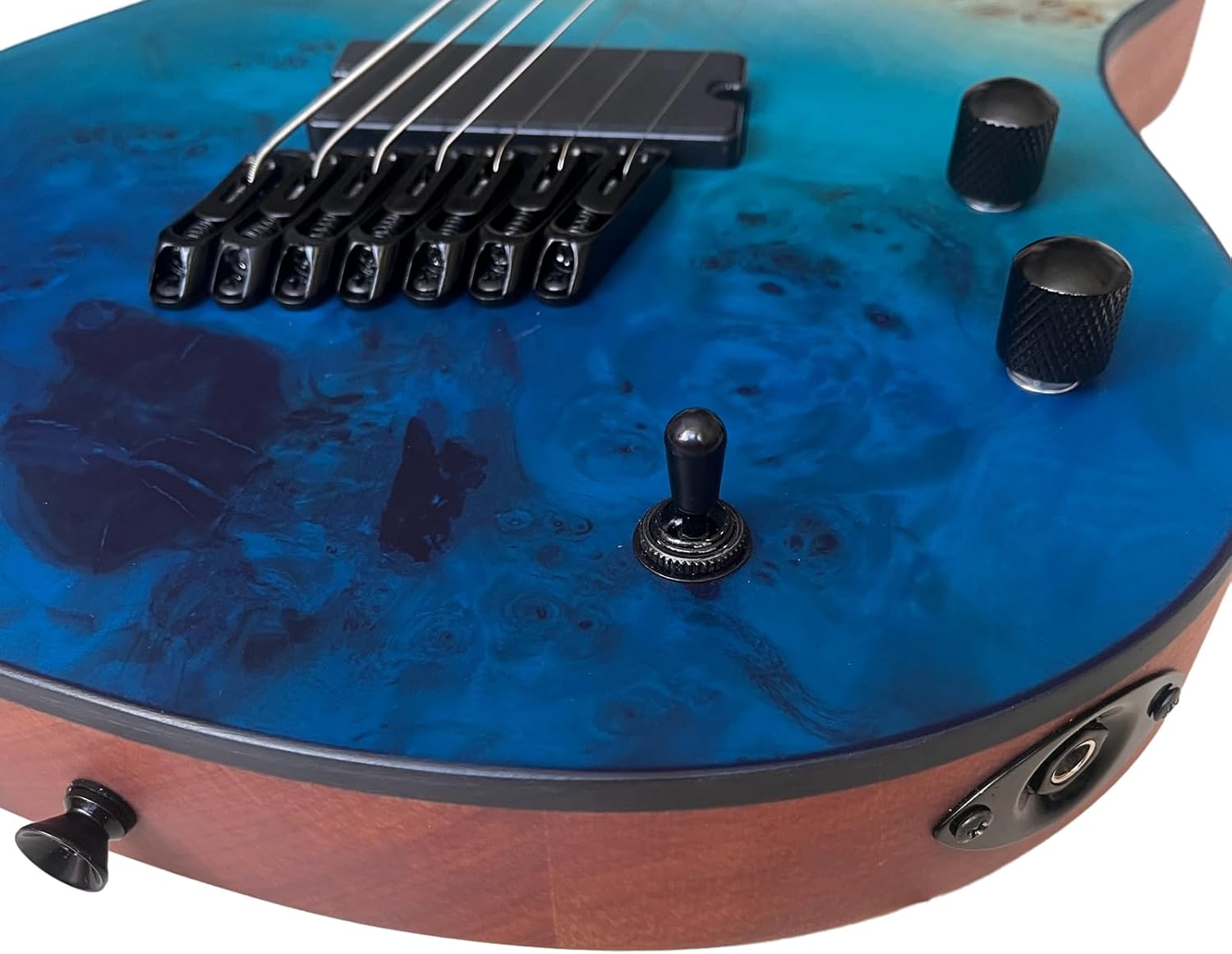 Handmade Generation Pro Fanned Fret Electric Guitar Body is Mahogany Fretboard is Rosewood with High Output Humbucker Pickups 24 Frets (7 string)