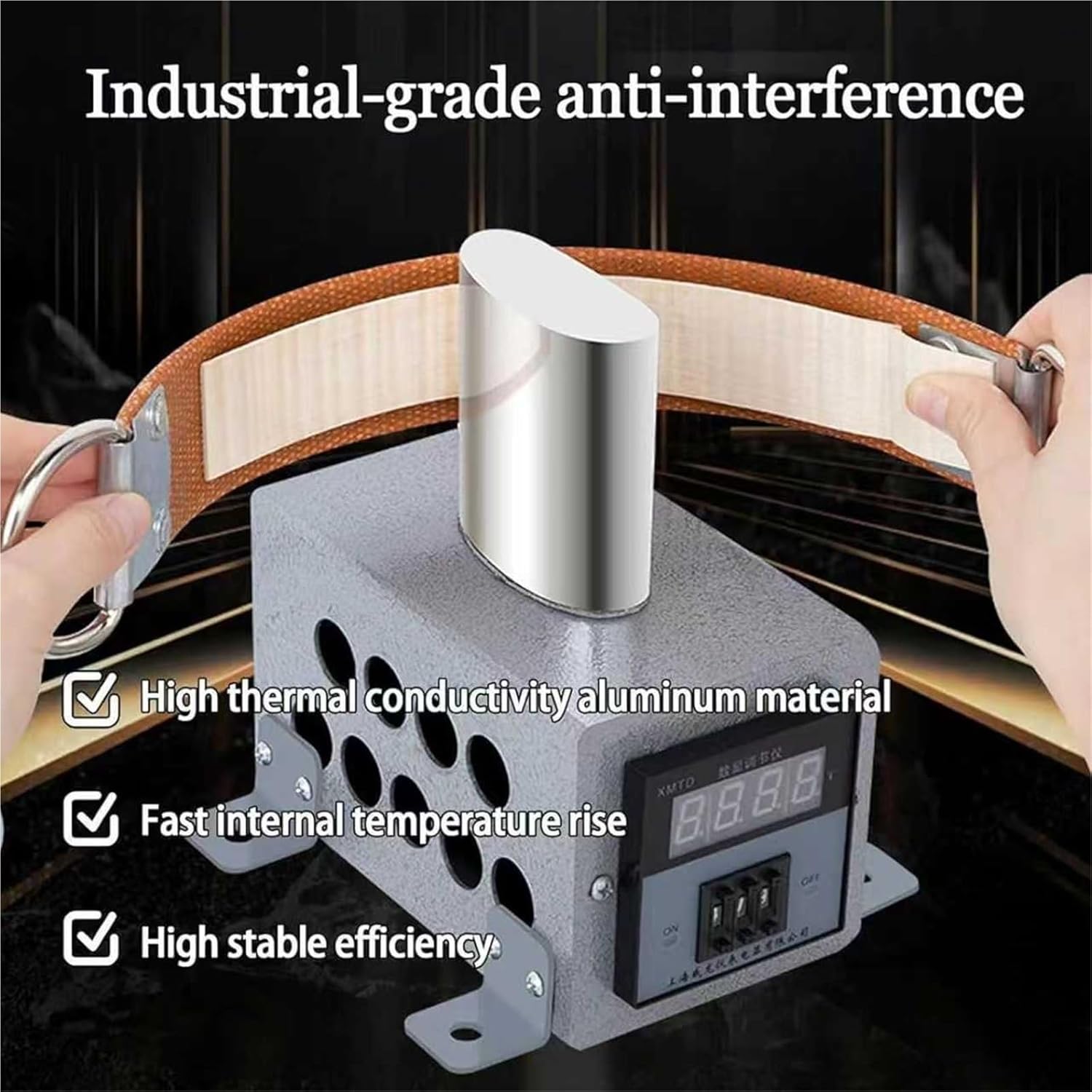 Guitar Rib Bending Iron, Violin/Viola Side Wood Bending Iron, With Digital Display, Adjustable Temperature Range: 0-280℃, Working Height 80mm, For Wood Bending In Instrument Making(Black)