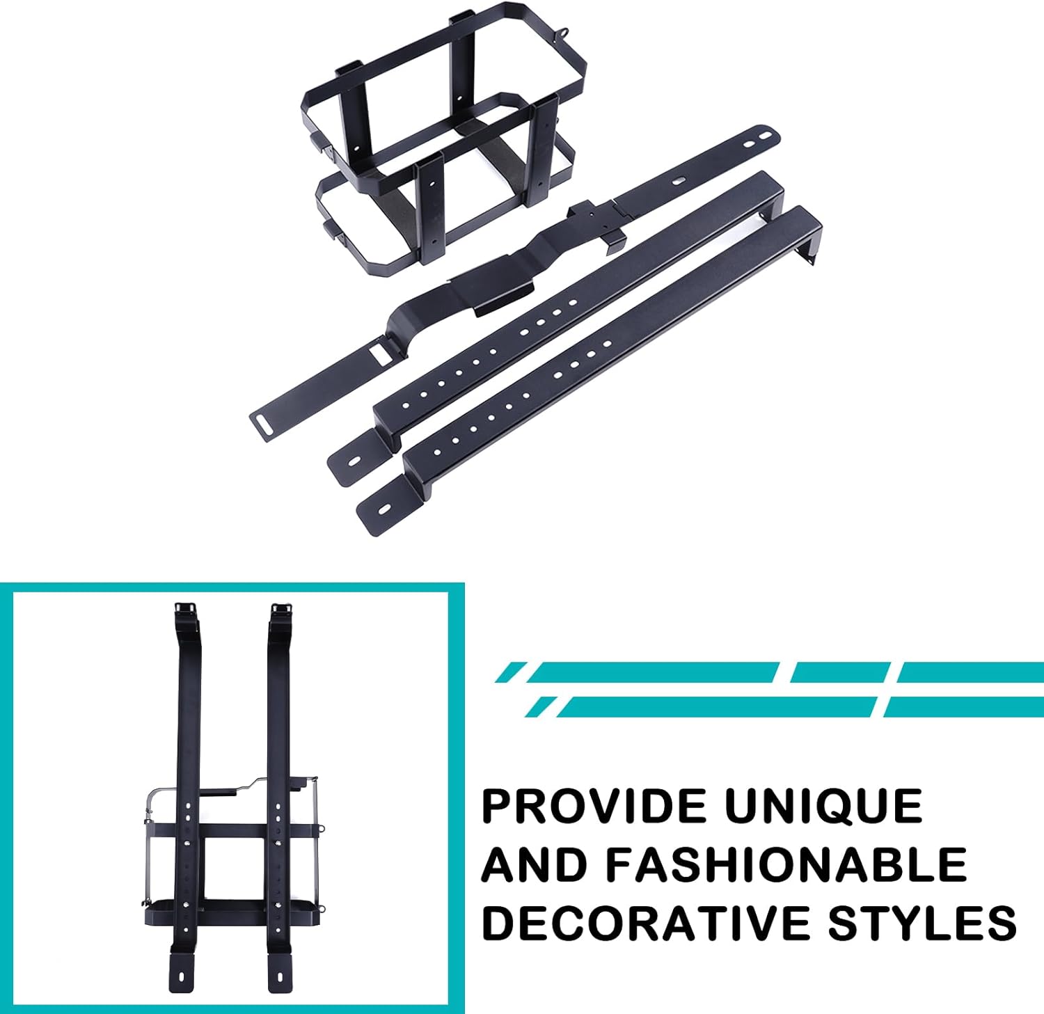 Car Rear Window Spare Fuel Tank Water Drum Bucket Bracket Compatible with Ineos Grenadier 2020-2025 20 Liter Jerry Mount Brackets Side External Accessories， Applicable to Both Left and Right