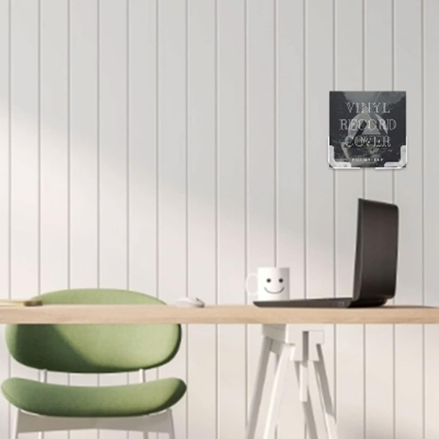 Home shelves Record Display Holder Flexible Shelf Wall Mount Adjustable Sturdy Acrylic Floating Brackets Anti-falling Design With Doub(Black)