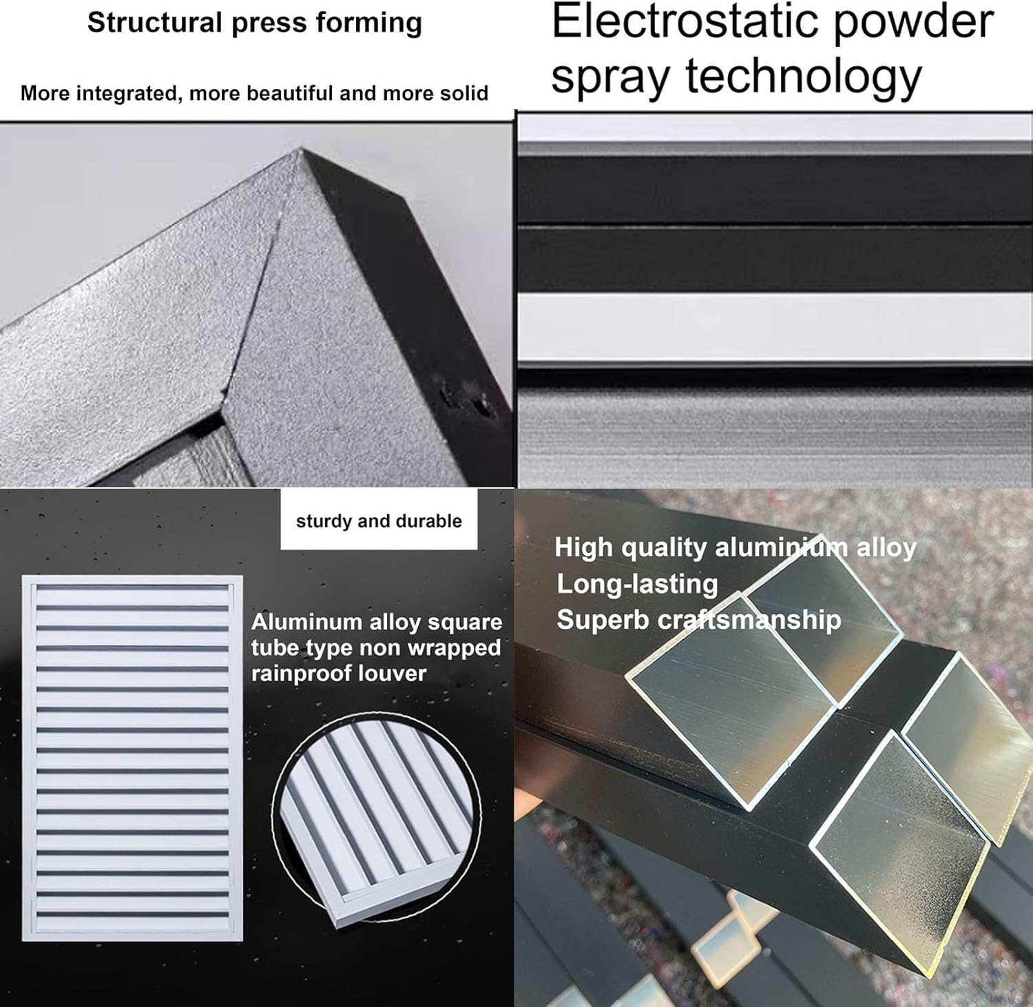 Aluminum Air Conditioner and Heat Pump Cover, Outdoor air Conditioning Protective Cover, Dustproof and Waterproof, Louver Grille dust Cover, Noise Reduction, Suitable for Indoor and Outdoor