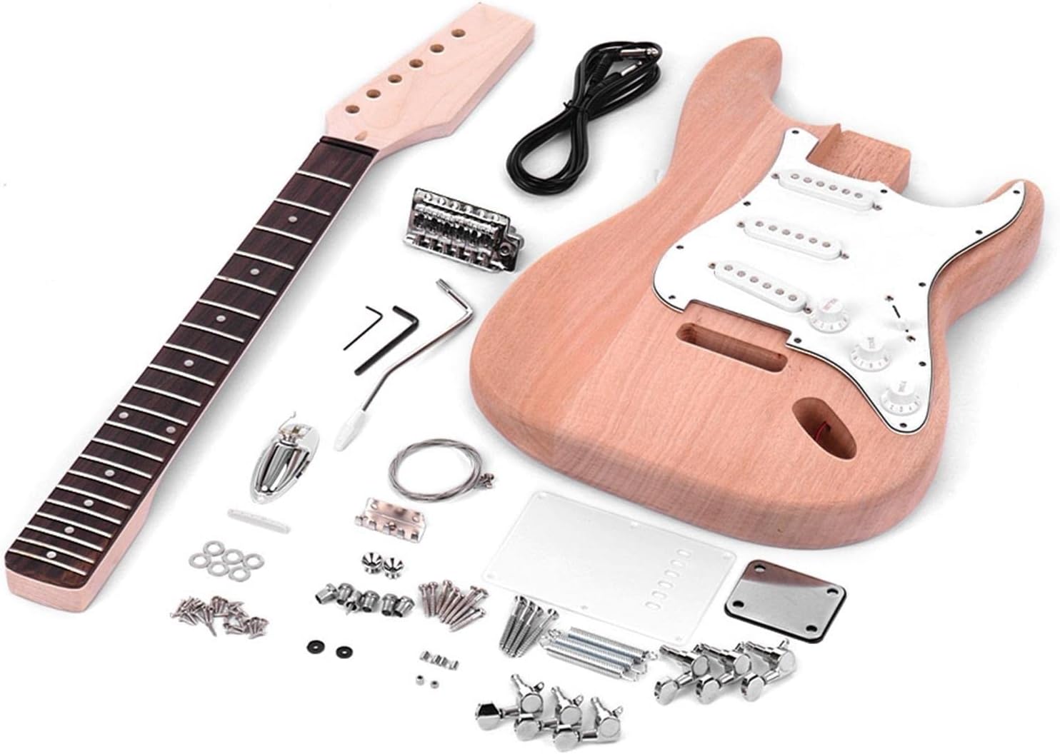 Unfinished Electric Guitar Kit Music Instruments for ST Style Electric Guitar Unfinished Electric Guitar Kit