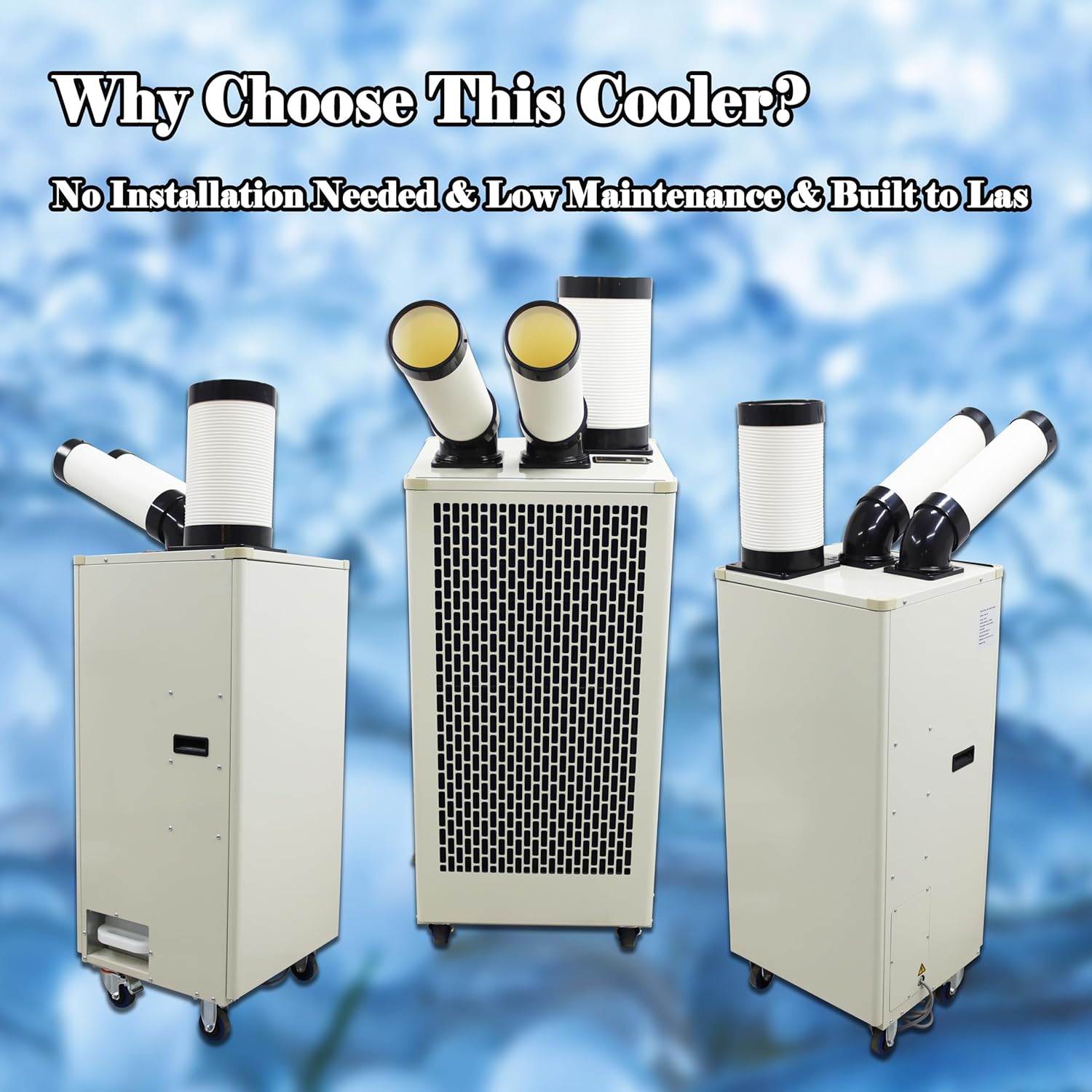 220V Industrial Air Conditioner MAC-45 Dual Tube Off White Industrial Cooling Workshops Equipment Cooling Capacity Refrigerant R410A