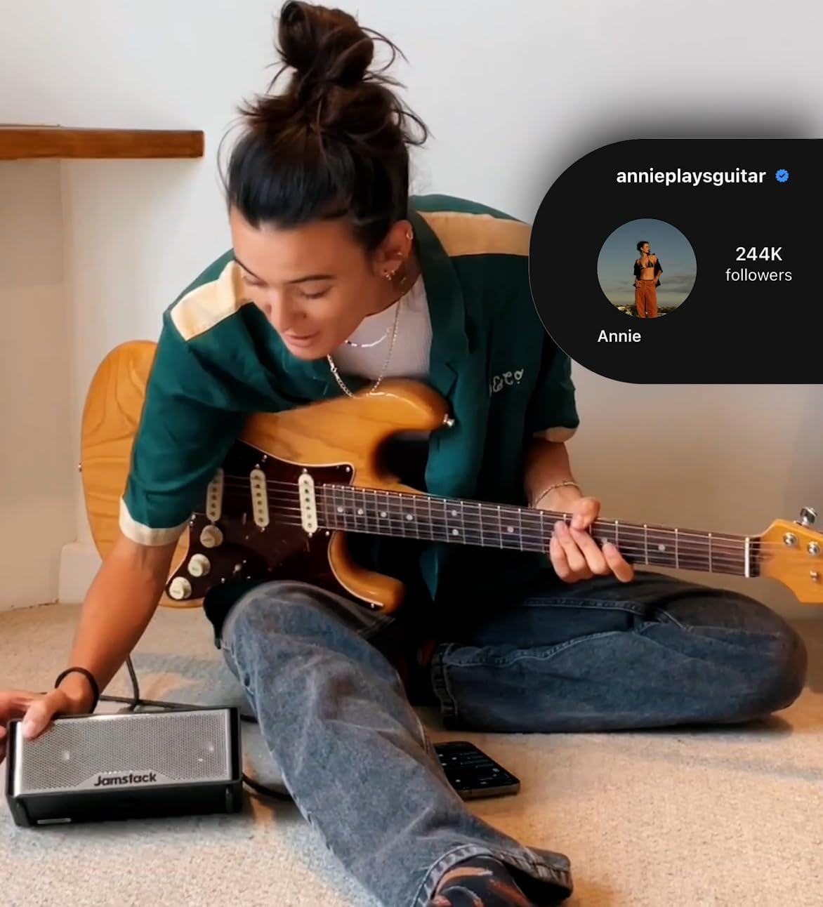 Jamstack 2 Premium 30W Portable Wireless Smart Guitar Amp & Bluetooth Speaker with App for Playing Guitar Recording or Performing at Home or Travel