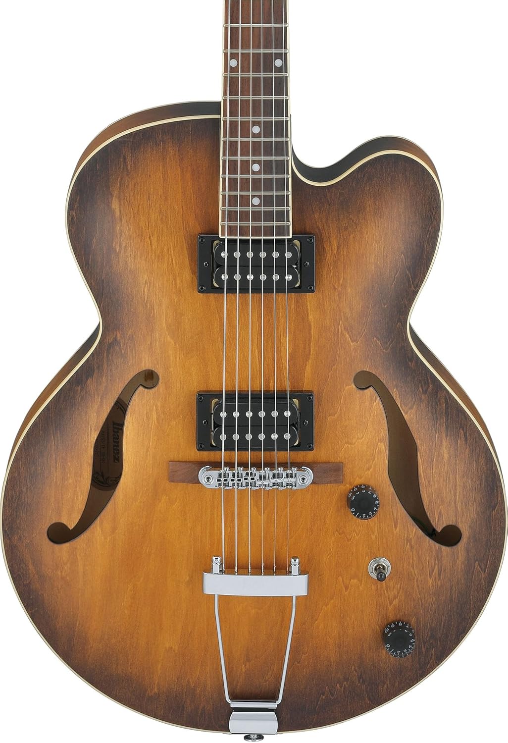 Ibanez AF55 AF Artcore Hollow Body Electric Guitar - Tobacco Flat Bundle with Amplifier, Tuner, Cable, Picks, Austin Bazaar Instructional DVD, and Polishing Cloth