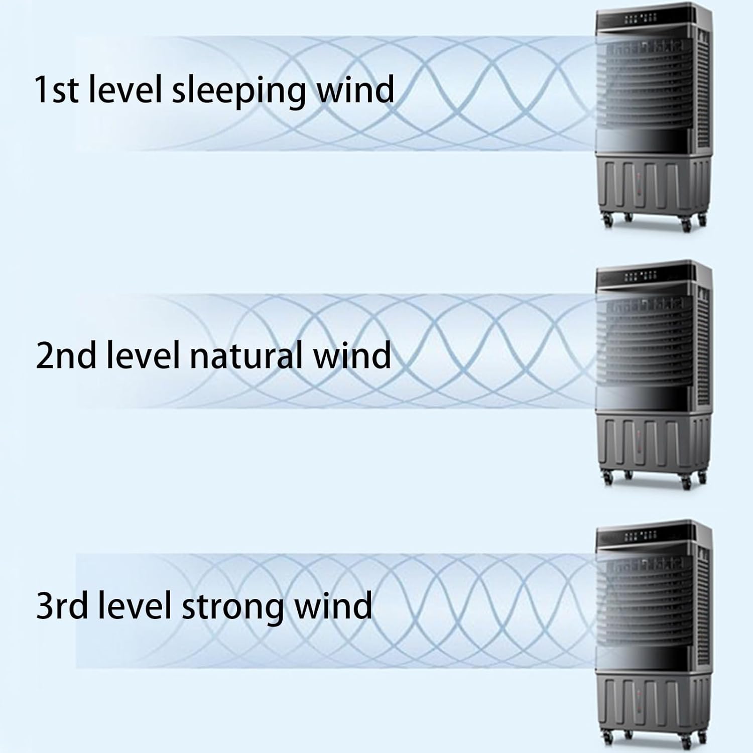 Portable Air Conditioners, 3-in-1 AC Unit with Water Tank and 12Hrs Timer, Evaporative Air Cooler for Room Factory Office(49 * 34 * 100cm)