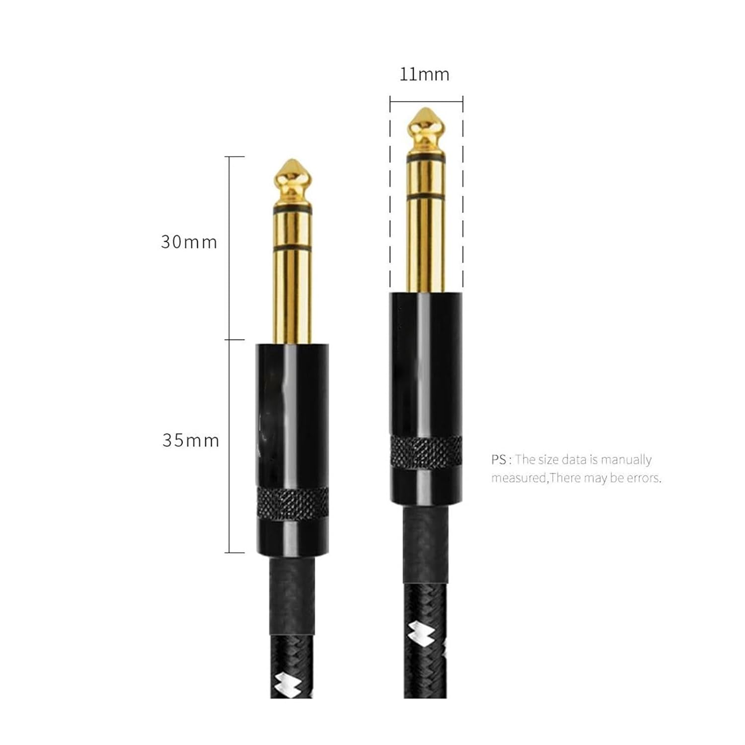 Guitar Audio Cable Cable 6.5mm Jack to 6.5mm Microphone Guitar Amplifier Player Speaker(1m)