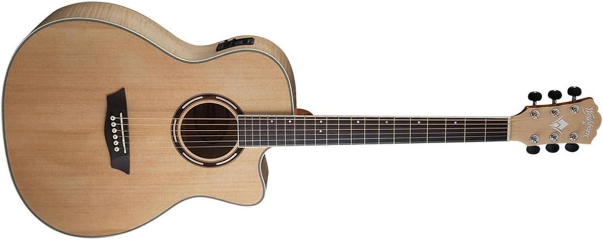Washburn Apprentice 5 Series AG40CEK Grand Auditorium Cutaway Acoustic Guitar, Rosewood Fretboard, Natural