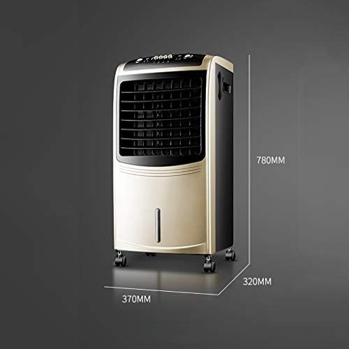 Portable Air Conditioner Fan COLD AIR FAN Standing Water- Cooled Space Air Coolers Evaporative 3 Speed Control Tower Fan Personal Floor Living Room Gold+Black
