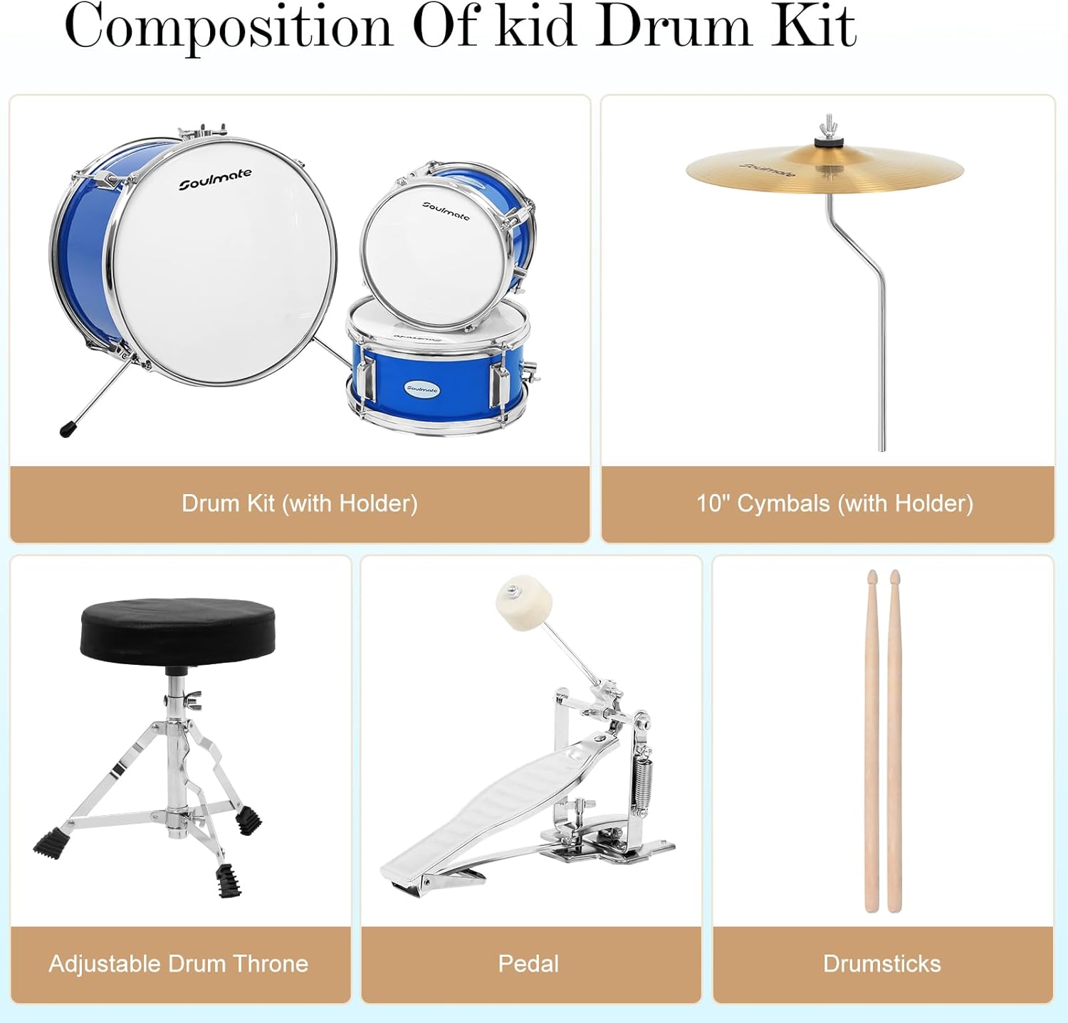 Soulmate Kids Drum Set – 14